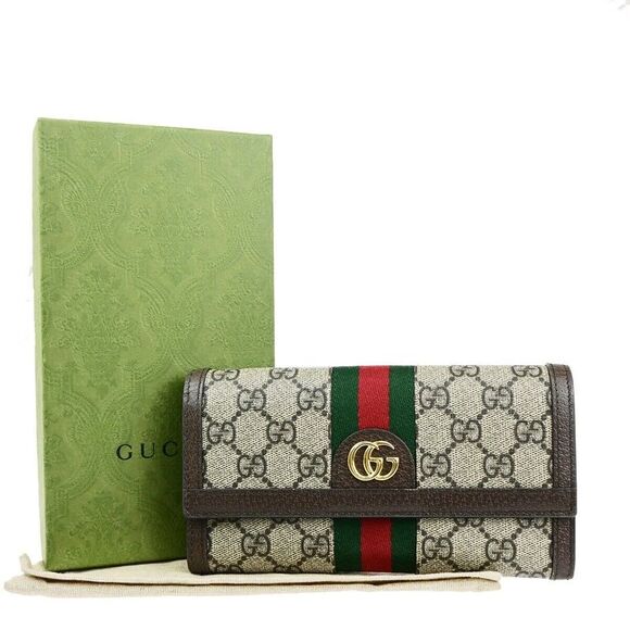 Gucci Ophidia Brown Canvas Wallet  (Pre-Owned) - Picture 1 of 16